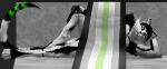  absurd_res agender_flag agender_pride_colors animal_genitalia anthro athletic athletic_anthro balls barely_visible_genitalia barely_visible_penis black_tail digitigrade domestic_cat draw_me_like_one_of_your_french_girls ear_tuft felid feline felis genitals green_eyes green_tail grey_body harsh_lighting hi_res inner_ear_fluff lgbt_pride long_legs looking_at_viewer lounging mammal meme on_furniture penis pose pride_colors sheath solo tail tuft varik_valefor vunc_(varik_valefor) whiskers white_body 