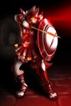 2025 absurd_res ancient ancient_greece angry anthro arm_markings armor aspis back_spikes bared_teeth bottomwear bracers bronze bronze_(metal) bronze_armor bronze_scales bronze_sword brown_claws brown_clothing brown_footwear brown_nose brown_pawpads brown_sandals brown_tail canid canine chest_tuft claws clothed clothed_anthro clothing colored cuirass defensive_stance detailed detailed_background digital_drawing_(artwork) digital_media_(artwork) digitigrade digitigrade_footwear dungeon ear_tuft exomis facial_markings fangs feet fighting_pose footwear full-length_portrait fur furgonomic_footwear furgonomic_headwear furgonomics furrowed_brow furrowed_eyebrows generation_7_pokemon greaves greek greek_armor greek_clothing greek_key green_eyes hallway hand_markings head_markings headgear headwear helmet hi_res hindpaw holding_melee_weapon holding_object holding_shield holding_sword holding_weapon inner_ear_fluff inside j-naz jay_the_lycanroc_(j-naz) labyrinth leather leather_armor leg_markings leg_tuft lycanroc male mammal markings melee_weapon midday_lycanroc multicolored_body multicolored_clothing multicolored_fur narrowed_eyes nintendo pawpads paws pink_inner_ear pokemon pokemon_(species) pokemon_mystery_dungeon portrait pose pteruges red_armor red_glow rock round_shield sandals scabbard scale_armor shaded shield shoes skirt solo spike_chunsoft spikes spikes_(anatomy) straps sword tail tan_body tan_fur teeth toe_claws toga tuft weapon white_body white_fur white_markings white_tuft xiphos_(sword)