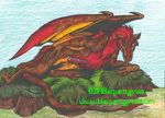 blaquetygriss dragon erection looking_at_viwer male penis scalie solo tagme watermark 