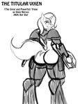  2015 anthro anthrofied armor butt claws english_text equine female friendship_is_magic horn jrvanesbroek mammal monochrome my_little_pony sketch solo text trixie_(mlp) unconvincing_armor unicorn 