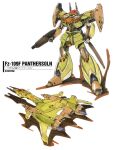  1980s_(style) 1990s_(style) alien battroid canards canopy_(aircraft) character_name concept_art energy_cannon fz-109a fz-109f gunpod highres kawamori_shouji machinery macross macross_7 marker_(medium) mecha mecha_focus missile_pod official_art production_art prototype_design retro_artstyle robot scan science_fiction sword traditional_media varauta variable_fighter weapon white_background 
