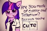  2014 chest_fur chest_tuft clothing cute dialogue elements english_text equine female friendship_is_magic fur hair horn humor kaboderp mammal my_little_pony necktie pun purple_eyes purple_hair text tuft twilight_sparkle_(mlp) unicorn 