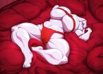 2025 anthro asian_clothing big_breasts blush boss_monster_(undertale) bovid breasts bulging_breasts caprine clothing east_asian_clothing eyebrows eyelashes feet female fundoshi fur glistening glistening_body glistening_breasts glistening_thighs goat hi_res horn huge_breasts japanese_clothing lying mammal on_back purple_eyes red_clothing red_fundoshi red_underwear solo spread_legs spreading thick_thighs toriel toughset undertale_(series) underwear white_body white_fur wide_hips