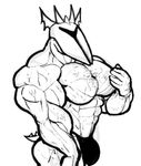  abs armor biceps big_muscles clothed clothing dragon half-dressed helmet male monochrome muscular pecs rg02 ripped-saurian scalie sketch solo topless undertale video_games 