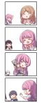 &gt;_&lt; 5girls absurdres arm_up bang_dream! bang_dream!_it&#039;s_mygo!!!!! black_hair black_shirt blue_eyes blue_hoodie brown_eyes brown_hair chihaya_anon chinese_commentary commentary_request dress fang grey_dress grey_eyes grey_hair heterochromia highres holding_hands hood hood_down hoodie jacket kaname_raana multiple_girls mygo!!!!!_(bang_dream!) nagasaki_soyo open_mouth own_hands_together pinafore_dress pink_hair plaid_clothes plaid_dress purple_eyes shirt short_hair short_sleeves sidelocks skin_fang sleeveless sleeveless_dress smile takamatsu_tomori white_hair white_jacket white_shirt yellow_eyes zhong_xiansheng 