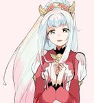 green_eyes lailah_(tales) long_hair open_mouth ponytail smile solo tales_of_(series) tales_of_zestiria uhiha318 very_long_hair white_hair 
