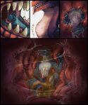 5:6 acidic ambiguous_gender ambiguous_pred black_horn blue_body blue_scales bodily_fluids cum cumshot dragon drooling duo ejaculation eyes_closed female_(lore) feral feral_pred genital_fluids genitals hi_res horn internal kobold looking_pleasured male male_prey masturbation mythological_creature mythological_scalie mythology nude on_tongue open_mouth oral_vore penile penile_masturbation penis red_body red_penis red_scales red_tongue saliva scales scalie solo_focus spread_legs spreading stomach_acid tongue tongue_out vore white_body white_scales