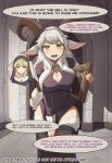 absurd_res after_transformation animal_humanoid before_and_after book bovid bovid_horn bovid_humanoid breast_squish breasts caprine caprine_horn caprine_humanoid cleavage_cutout cutout female goat_horn goat_humanoid hair hi_res horizontal_pupils horn human_to_humanoid humanoid looking_at_viewer mammal mammal_humanoid nun_outfit pupils sharp_teeth solo species_transformation speech_bubble squish tail teeth tenescross transformation white_hair