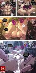  absurd_res anal anal_penetration anus balls big_breasts big_penis bodily_fluids breasts butt clitoris comic cum cum_in_vagina cum_inside dialogue english_text erection female forced genital_fluids genitals glans grimm_(rwby) group hi_res huge_penis human humanoid irrumatio larger_female male male/female mammal mannyestella_(artist) nipples not_furry nude oral penetration penile penile_penetration penis penis_in_ass penis_in_mouth penis_in_vagina pubes rape raven_branwen rooster_teeth rwby sex size_difference smaller_male text vaginal vaginal_penetration 