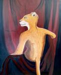  anthro artist_ruirik felid female lion mammal nude painting_(artwork) pantherine portrait solo tasteful_nudity traditional_media_(artwork) traditional_painting_(artwork) 