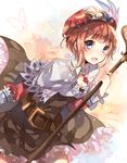  atelier_(series) atelier_rorona bad_id bad_pixiv_id blue_eyes brown_hair hat highres rororina_fryxell short_hair smile solo staff sweetroad 
