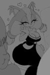 absurd_res anon anthro badger big_breasts bite black_clothing black_dress black_nose blush blush_lines breasts chair cleavage cleavage_overflow clothed clothing collarbone dress duo ear_tuft eyelashes female finger_bite finger_in_mouth fur furniture glistening glistening_eyes grey_background greyscale hair hi_res human looking_at_viewer male male/female mammal mekaatomic monochrome mustelid musteline narrowed_eyes sega simple_background sitting solo sonic_boom sonic_the_hedgehog_(series) sticks_naughty_face sticks_the_jungle_badger teeth teeth_showing thick_eyelashes tuft twintails_(hairstyle)