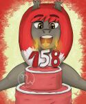 2025 5:6 absurd_res adobe_photoshop_(artwork) artist_logo bat_pony birthday birthday_cake brown_eyes bust_portrait cake canada canada_day candle colored dessert digital_media_(artwork) ear_tuft earth_pony english_description equid equine eyebrow_through_hair eyebrows eyelashes fan_character female female_feral feral fire food freckled_face freckles fur grey_body grey_freckles grey_fur hair hasbro hi_res holidays horse hybrid light lighting lit_candle logo long_mane looking_at_cake mammal mane maple_frost_kanata multicolored_mane my_little_pony open_mouth open_smile pink_tongue pony portrait red_eyebrows red_mane shaded simple_background skywater smile snow solo sparkles sparkling_eyes teeth tongue translucent translucent_hair tuft two_tone_mane white_mane yellow_background