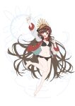  +_+ 1girl belly bikini black_bikini black_hair black_hat breasts crest family_crest fate/grand_order fate_(series) grey_jacket happy hat highres jacket jumping long_hair looking_at_viewer medium_breasts military_hat multicolored_jacket oda_nobunaga_(fate) oda_nobunaga_(swimsuit_berserker)_(fate) red_eyes red_jacket smile star-shaped_pupils star_(symbol) swimsuit symbol-shaped_pupils thighs very_long_hair yui_(tamagohan) 