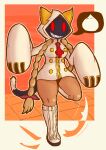 2024 accessory animal_humanoid arc_system_works black_clothing black_footwear black_shoes black_tail blazblue blonde_hair bow_ribbon braided_hair breasts brown_body brown_skin cat_humanoid clothed clothed_female clothed_humanoid clothing colored_line_art digital_media_(artwork) dipstick_tail dithering felid felid_humanoid feline feline_humanoid female female_humanoid footwear glistening_knee glistening_thighs grin hair hair_accessory hair_bow hair_ribbon humanoid kaka_(blazblue) leg_warmers legwear lizardfungus mammal mammal_humanoid markings meat_bun medium_breasts multicolored_tail on_one_leg orange_line_art outline pigtails platform_footwear platform_shoes red_bow red_eyes red_hair_bow ribbons shaded shadow_face sharp_teeth shoes smile solo speech_bubble standing tail tail_markings tan_clothing tan_leg_warmers taokaka teeth thick_thighs twin_braids two_tone_tail white_outline white_tail_tip
