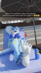3d_(artwork) alcohol anthro beverage big_breasts big_butt blender_(artwork) blender_cycles blue_body breasts butt caption claws clothed clothed_anthro clothed_female clothing cobra cocktail comic comic_panel curvy_figure digital_media_(artwork) feet female foot_fetish foot_focus hi_res hourglass_figure huge_breasts huge_thighs lizard low-angle_view markings multicolored_body multicolored_scales non-mammal_breasts open_mouth outside partially_clothed poolside reptile scales scalie snake snake_hood solo striped_body striped_markings striped_tail stripes swimwear szarla_(xelli) tail tail_markings text thick_thighs toe_claws ventral_scales wide_hips xelli yellow_eyes