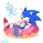 1:1 2025 5_fingers anniversary anthro biped blue_body blue_fur blue_wisp_(sonic) cel_shading clothing countershade_fur countershading dessert digital_drawing_(artwork) digital_media_(artwork) doughnut duo eulipotyphlan eye_contact fingers food footwear fur gloves green_eyes half-closed_eyes handwear hedgehog hi_res lineless looking_at_another male mammal multicolored_clothing multicolored_footwear multicolored_shoes narrowed_eyes naughty_face naughty_smile official_art open_mouth open_smile pastry red_clothing red_footwear red_shoes sega shaded shoes simple_background sitting smile sonic_channel sonic_colors sonic_the_hedgehog sonic_the_hedgehog_(series) sparkles tan_body tan_countershading tan_fur two_tone_clothing two_tone_footwear two_tone_shoes uno_yuuji white_background white_clothing white_footwear white_gloves white_handwear white_shoes yacker