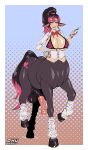 absurd_res alternative_fashion animal_genitalia animal_penis artist_name balls big_breasts black_hair bow_tie bra bracelet breasts brown_body brown_skin cellphone centaur cleavage clothed clothing cutie_mark dotted_background ear_piercing ear_ring electronics equid equid_taur equine_genitalia equine_penis european_mythology full-length_portrait genitals gold_horseshoe greek_mythology gyaru gynomorph hair half-erect hand_on_hip hand_on_own_hip hasbro heart_symbol hi_res hooves huge_breasts humanoid_taur intersex j-fashion jewelry light-skinned_gynomorph light-skinned_intersex loose_footwear makeup mammal mammal_taur markings mole_(marking) mole_on_breast multicolored_hair my_little_pony mythology ohu open_clothing open_shirt open_topwear partially_clothed pattern_background penis phone piercing pink_bra pink_clothing pink_hair pink_underwear ponytail portrait ring_piercing shirt simple_background smartphone solo tattoo taur text topwear two_tone_hair underwear vein veiny_penis white_clothing white_shirt white_topwear