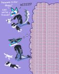 age_regression anthro blue_clothing blue_eyes blue_nose canid canine canis clothed clothing colored coyote demensa depression digital_drawing_(artwork) digital_media_(artwork) emil_(demensa) english_text intrusive_thoughts leg_markings male mammal markings moody multiple_scenes playing plushie roleplay sad simple_background smile socks_(marking) solo suicidal_ideation tail text thought_bubble toy
