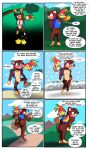  absurd_res anthro avian backpack backpack_only banjo-kazooie banjo_(banjo-kazooie) bear birbpan blush bubble_butt butt comic embarrassed embarrassed_male female genitals genitals_shrinking hi_res humiliation kazooie male mammal micropenis nude outside penis penis_humiliation rareware small_penis small_penis_humiliation speech_bubble 
