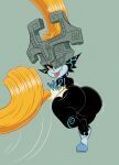absurd_res armor big_butt blep blonde_hair butt butt_slap deepcreases digital_media_(artwork) female hair headgear headgear_only helmet helmet_only hi_res huge_butt huge_filesize humanoid imp looking_at_viewer looking_back looking_back_at_viewer midna nintendo not_furry nude prehensile_hair rear_view slap slapping_own_butt slapping_self solo the_legend_of_zelda tongue tongue_out twili twilight_princess vulva