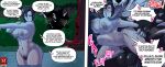  abdominal_bulge absurd_res balls big_breasts breasts comic dialogue duo female feral forest from_behind_position genitals grimm_(rwby) heart_pupils heart_symbol hi_res human human_focus lake male male/female mammal mannyestella_(artist) nipples not_furry_focus nude onomatopoeia penetration penile penile_penetration penis_in_vagina plant plap_(sound) pubes rooster_teeth ruby_rose rwby sex sneaking solo_focus sound_effects text tree vaginal vaginal_penetration 