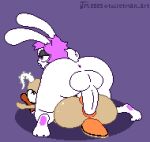 2025 anal anal_penetration animal_humanoid animated anus balls big_butt big_penis bodily_fluids bouncing_balls buckteeth bunny_(bunny) butt countershade_tail countershading cum cum_from_ass cum_in_ass cum_inside cum_on_ground cum_on_tail cum_splatter digital_media_(artwork) duo feet female female_penetrated from_front_position genital_fluids genitals hair heart_symbol humanoid interspecies lagomorph lagomorph_humanoid long_ears looking_pleasured loop male male/female male_penetrating male_penetrating_female mammal mammal_humanoid mating_press nemertea nude open_mouth orgasm penetration penile penile_penetration penis penis_in_ass pink_hair pixel_(artwork) pixel_animation proboscis_(anatomy) purple_background purple_eyes rear_view ribbon_worm sex short_stack short_tail signature simple_background squishy_(toilet_man) tail teeth throbbing throbbing_balls toilet_man tongue tongue_out white_balls white_body white_butt white_penis