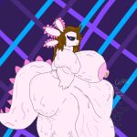 amphibian anthro axolotl back_fat belly big_belly big_breasts big_butt black_sclera bodily_fluids breasts brown_hair butt cellulite digital_media_(artwork) fat_arms female flabby flabby_arms flabby_butt gills hair huge_belly huge_breasts huge_butt ibispaint_(artwork) marine mole_salamander morbidly_obese morbidly_obese_anthro morbidly_obese_female nipple_piercing nipples nu_upsilon nude obese obese_anthro obese_female overweight overweight_anthro overweight_female piercing pink_body pink_gills pupils purple_pupils rumbling_stomach salamander side_view stretch_marks sweat sweaty_arms sweaty_butt wet