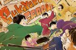  black_hair brothers cellphone eating food hijirisawa_shonosuke hood hoodie male_focus matsuno_choromatsu matsuno_ichimatsu matsuno_juushimatsu matsuno_karamatsu matsuno_osomatsu matsuno_todomatsu messy_hair multiple_boys oden osomatsu-kun osomatsu-san phone self_shot sextuplets siblings sleeves_past_wrists smartphone smile sukiyaki tears 