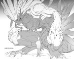 2025 abs ancient_pokemon anthro apex_build_koraidon big_muscles chest_spike claws crouching digital_drawing_(artwork) digital_media_(artwork) duo earless generation_9_pokemon hair hand_on_knee hand_on_leg hi_res human koraidon korean_text legendary_pokemon looking_down macro male mammal monochrome muscular muscular_anthro muscular_male nintendo paradox_pokemon pokemon pokemon_(species) rkrekrnl1 scalie size_difference sketch spikes spikes_(anatomy) standing tail teeth text veiny_arms wheel