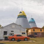 1:1 2025 absurd_res ambient_bird american_flag black_hose building camper_van car cloud detailed_background digital_media_(artwork) gas_can grass hi_res hose house light_truck machine maroon_car orange_car outside overcast pickup_truck plant radio_antenna radio_tower recreational_vehicle sky tire tower tree truck tube united_states_of_america vehicle vent watermark white_car window ze0metric zero_pictured