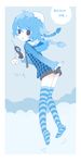  bad_id bad_pixiv_id blue_hair braid cellphone cellphone_charm english highres long_hair looking_back phone solo striped striped_legwear thighhighs tiv twin_braids twintails twit-tan twitter wings 