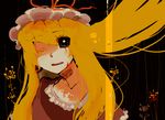  bad_id bad_pixiv_id blonde_hair blood one_eye_closed solo tera touhou yakumo_yukari 