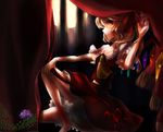  aria_(opera) bad_id bad_pixiv_id blonde_hair flandre_scarlet ponytail red_eyes short_hair side_ponytail solo touhou wings 