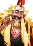  beard blonde_hair cigar facial_hair kinjishi_no_shiki lack long_hair male_focus one_piece ship's_wheel solo 