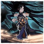  benya black_hair castlevania castlevania:_order_of_ecclesia cosplay dungeon_and_fighter laughing long_hair lowres mage_(dungeon_and_fighter) multiple_views one_eye_closed parody pixel_art projected_inset shanoa 