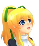  bad_id bad_pixiv_id blonde_hair blue_eyes fumi_(saber_x23s) highres open_mouth ribbon rockman rockman_(classic) roll solo 
