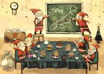  bad_id bad_pixiv_id chalkboard chibi christmas christmas_tree clone enpitsu_(fritz21) multiple_boys original santa_claus 