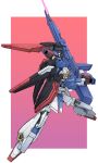  absurdres aeug bayonet beam_cannon energy_blade energy_gun english_commentary fighting_stance glowing glowing_eye green_eyes gundam highres lens_flare machinery mecha mecha_focus mobile_suit no_humans robot science_fiction shield user_mhyx7458 v-fin weapon zeta_gundam zeta_gundam_(mobile_suit) zeta_gundam_define 