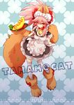  animal_ears bell bell_collar breasts collar fate/grand_order fate_(series) food fox_ears gloves kettle21 large_breasts maid omurice paw_gloves paw_shoes paws pink_hair shoes solo tail tamamo_(fate)_(all) tamamo_cat_(fate) 