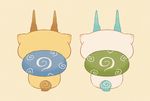  bad_id bad_pixiv_id brothers from_behind furoshiki kanacho komajirou komasan no_humans siblings simple_background sitting youkai youkai_watch 