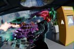  3d_(artwork) absurd_res blender_(disambiguation) digital_media_(artwork) felid feline female fur green_hair gun hair hi_res huge_filesize looking_at_viewer mammal piercing pink_body pink_fur ponytail ranged_weapon shooting solo the_finals video_games weapon yellow_eyes 