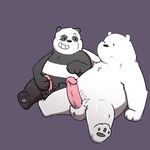  balls bear duo erection graft_(artist) humanoid_penis ice_bear male male/male mammal masturbation panda panda_(character) penile_masturbation penis polar_bear we_bare_bears 