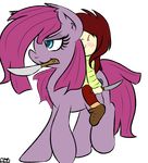  brown_hair crossover earth_pony equine feral freefraq friendship_is_magic hair horse human knife mammal melee_weapon my_little_pony pink_hair pink_skin pinkamena_(mlp) pinkie_pie_(mlp) pony protagonist_(undertale) scar undertale video_games weapon 