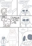  2015 ambiguous_gender anthro asgore_dreemurr beard bone caprine clothed clothing comic dialogue english_text facial_hair frisk fur goat hair hand_holding horn human humor male male/male mammal monochrome monster open_mouth protagonist_(undertale) sans_(undertale) skeleton skull smile sweat text the_weaver undertale video_games 