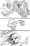  asriel_dreemurr comic duo fire frisk havesomemoore humor male monochrome tears text undertale video_games 