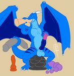  anal anal_beads anal_insertion anal_masturbation anal_penetration balls blue_body claws dildo dragon erection freckles_(artist) horn huge_dildo insertion male masturbation penetration penile_masturbation penis scalie sex_toy solo sounding tabra teeth toying_self urethral urethral_insertion urethral_penetration wings 