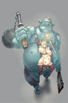  1boy 1girl abdominal_bulge axe balls big_breasts blonde_hair bound branded breasts chain chained chains clothing cock_sleeve collar cyclops elbow_gloves elf erection fangs fat fat_man female gloves green_eyes hair horn huge_breasts huge_penis humanoid large_penetration legwear living_condom long_hair male male/female melee_weapon monster nipple_piercing nipples nude one-eyed oni penetration penis piercing pointy_ears rape restrained sex size_difference slave staff stomach_bulge tears thigh_highs thighhighs vaginal vaginal_penetration weapon yakou yakou_(4507770) yellow_eyes 