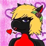  abby_femboy black_and_red blue_eyes dragon male scalie solo 