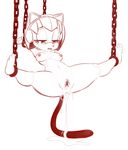  2012 anthro breasts cat cum cum_in_mouth cum_in_pussy cum_inside cum_leaking feline female mammal nipples nude polly_esther pussy ravnic samurai_pizza_cats solo spread_legs spreading suspension tears 